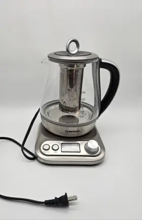 Rj11-15-sstc Chefman Programmable Glass Kettle 120v 1300w Boils Water Tea Fast
