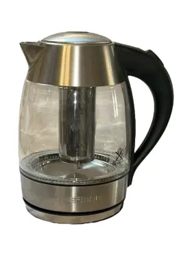 Rj11-17-sti-ot Chefman Fast-boil 1.8l 1500w Glass Electric Kettle With Tea Infuser