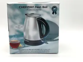 Rj11-17-v3-cp2 Chefman Fast Boil Electric Kettle 1.7l Stainless Steel New Open Box