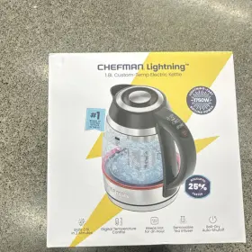Rj11-18-cti-hip Chefman Lightning 1.8l Electric Kettle Digital Temp Control Tea Infuser 1750w