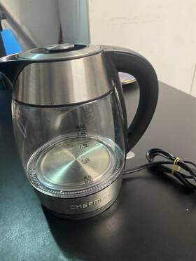 Chefman Rj11-18-tu-wm Electric Kettle Pitcher Water Heater Warmer Stainless
