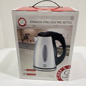 Chefs Cc-990stnstl Counter Stainless Steel Electric Kettle-1.8 Quart Capacity-rotating Base