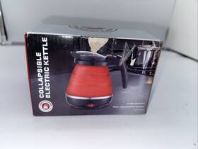 Chefs Counter Cc-b23-rd Chef S Collapsible Electric Kettle 17 Oz. Kitchen Space Saver Red/black
