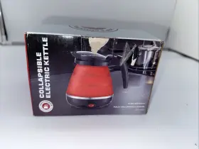 Cc-b23-rd Chefs Counter Chef S Collapsible Electric Kettle 17 Oz. Kitchen Space Saver Red/black