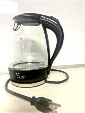 Chefs Star B01l7o7sne Borosilicate Glass Electric Kettle 1.7 Liter New