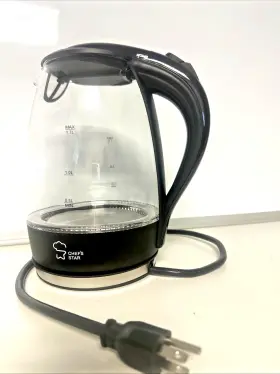 B01l7o7sne Chefs Star Borosilicate Glass Electric Kettle 1.7 Liter New