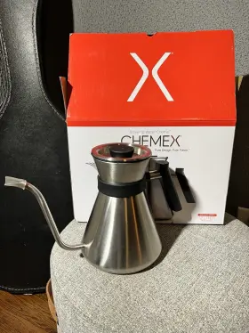 Chemex 028068000015 - Stainless Steel Gooseneck Chettle Brushed 1.2 Liter