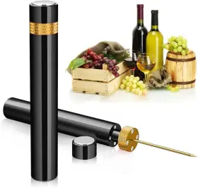 Chumiug 747301644808 Mini Wine Opener Travel Portable Pocket Air Pressure Pump Golden