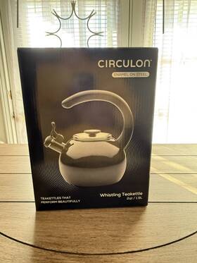 Circulon 48166-s 2 Quart 1.9l Black Enamel On Steel Whistling Teakettle Model # 48166