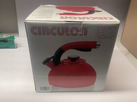 Circulon 50067 2 Quart 8 Cups Whistling Teakettle-red Rubberized Handle