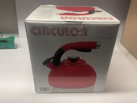 50067 Circulon 2 Quart 8 Cups Whistling Teakettle-red Rubberized Handle
