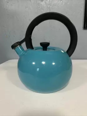 Q13t Circulon 2 Quart Whistling Tea Kettle Light Blue Enamel On Steel