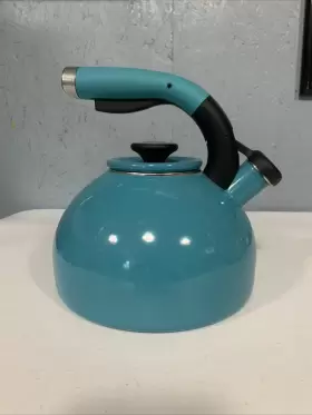 Q15t Circulon 2 Quart Whistling Tea Kettle Light Blue Enamel On Steel