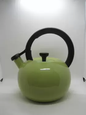 Qqq13t Circulon 2 Quart Whistling Tea Kettle Granny Smith Green Enamel On Steel