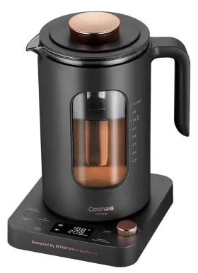 Cocinare 711181821321 Electric Tea Kettle With Infuser&temperature Control-1 Liter/1200w Fast Heating