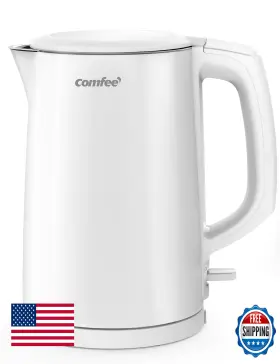 B0dz6qy4cq Comfee Comfeeft 1.5l Electric Kettle Double Wall Stainless Steel Fast Boil Auto-off