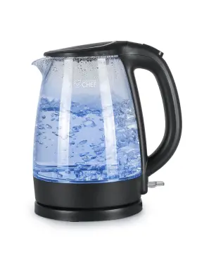 Commercial Chef 810064691782 1.7l Cordless Glass Kettle
