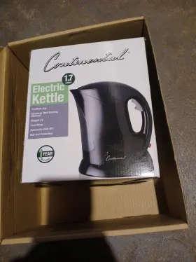 Ce23699 Continental Electric Kettle 1.7 Liter 1.7l Black Cordless Jug Auto Shut Off