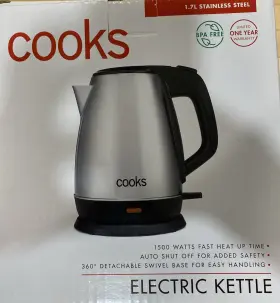 22143 Cooks Electric Tea Kettle Cordless 1.7l. New In Box. Free Shipping