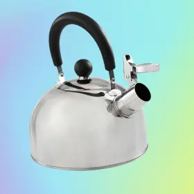 2503-1230 Copco New Nib Stainless Steel Whistling Tea Pot Kettle Polished Boil Water 2 Liter 8c