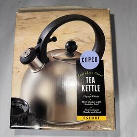 Copco 2503-5207 Escort Whistling Tea Kettle Pot 18/8 Stainless Steel 4 Cup 1.5 Qt