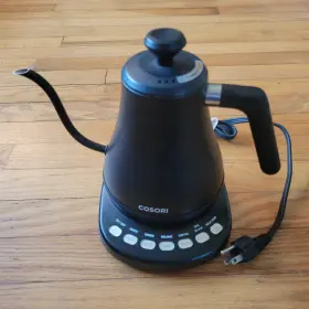 108nk Cosori Electric Gooseneck Kettle Black With 5 Temperature Control Presets And Hold