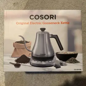 Cosori 817915028254 Stainless Steel Gooseneck Kettle With British Strix Control And 5 Presets