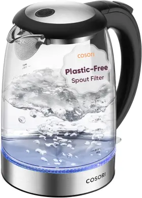 B08pp48979 Cosori 1.8 Quart Electric Kettle Borosilicate Glass No-plastic Spout 1500w Black