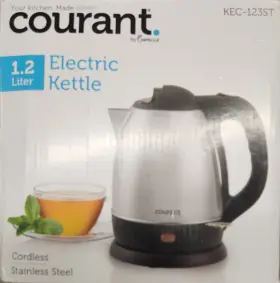 Kec123st-ob Courant 1.2 Liter Cordless Electric Kettle 360 Rotational Stainless Steel New