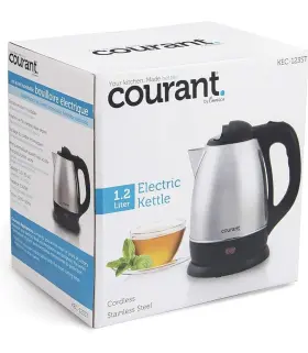 Kec177st Courant Cordless Stainless Steel Electric Kettle 1.7 Liter With 360 Degree Base