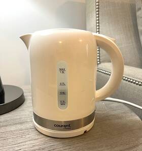 Courant Kep-102w 1.0l 360 Cordless Electric Kettle Led Light Water Level White