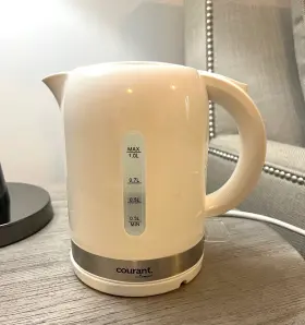 Kep-102w Courant 1.0l 360 Cordless Electric Kettle Led Light Water Level White