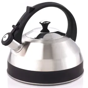 Creative Home 736105770417 Steppes 2.8 Quart Stainless Steel Whistling Teakettle With Alum Inch