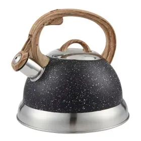 Creative Home 744759318596 9 Cups Opaque Black With Speckle Stainless Steel Whistling Tea Kettle Teapot Wit