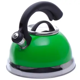 77039 Creative Home Symphony Green Over Stainless Steel Body Whistling Tea Kettle W