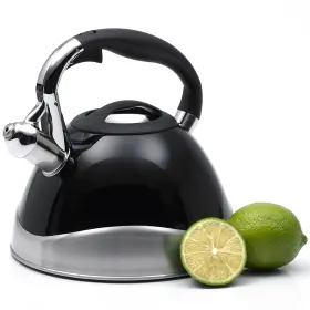 77051 Creative Home Crescendo 3.1 Quart Stainless Steel Whistling Tea Kettle With Aluminum Capsul
