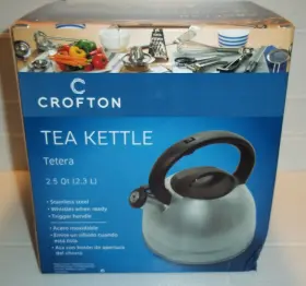 37130ald Crofton Stainless Steel Whistle Tea Kettle 2.5 Quart New