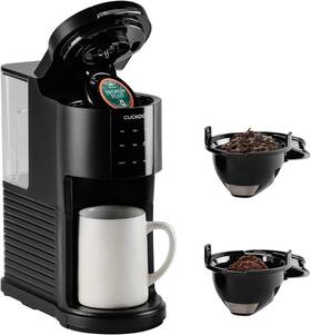 Cuckoo Ccm-ak011b Single Serve Coffee Maker For K-cup Ground Beans And Loose-leaf Black