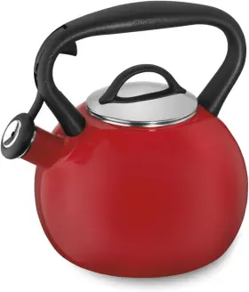 Cuisinart 086279037237 Valor Porcelain Enamel On Steel Tea Kettle Red