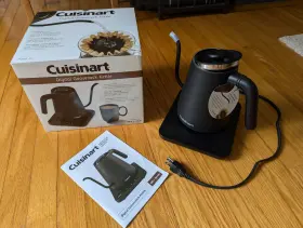 Cuisinart 086279178541 Gk-1 Digital Goose Neck Kettle 1200w Stainless Steel Black