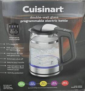 Cuisinart Cgk-34pcc Digital Double Layer Glass Tea Kettle