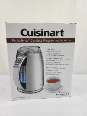Cpk-17p1 Cuisinart Perfectemp Cordless Stainless Steel Electric Kettle 1500w