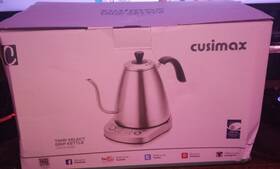 Cusimax Cmck-100e Gooseneck Electric Kettle Variable Temperature 4-cup Pour Over