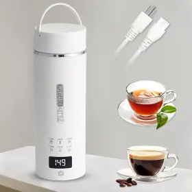 Daoseolo 740625199429 Compact Portable Electric Kettle Lcd Display With 6 Temperature Settings 304 S