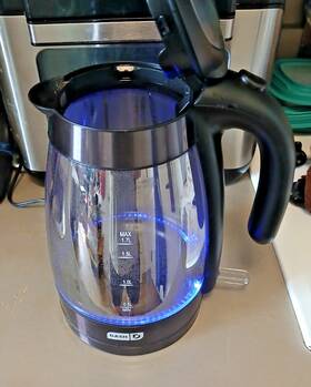 Dash Dmgk301bs Illusion Mirrored Kettle 1.7l Electric Rapid Boil Hot Water Heater Tea