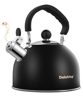 Dclobtop 752700021488 Premium Stainless Steel Tea Kettle For Stove Top - 2 Quart Capacity Efficien