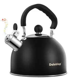 Dclobtop 752700021488 Premium Stainless Steel Tea Kettle For Stove Top - 2 Quart Capacity Efficien