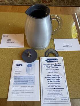 Delonghi Dsj900 De Longhi Electric Kettle With Lid Filter Without Power Base And Cord New