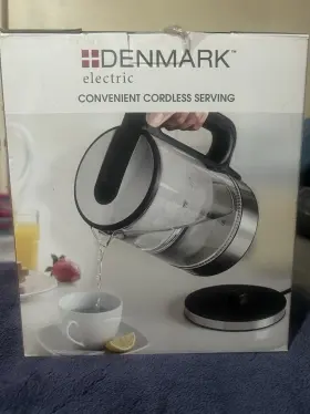 Denmark 445006298298 7-cup Glass Electric Cordless Tea Kettle 1.7-l Fast Boil