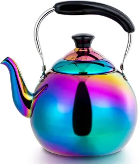 Dinywow 726084990623 Whistling Tea Kettle For Stovetop Induction Stainless Steel Pot Whistle Kett